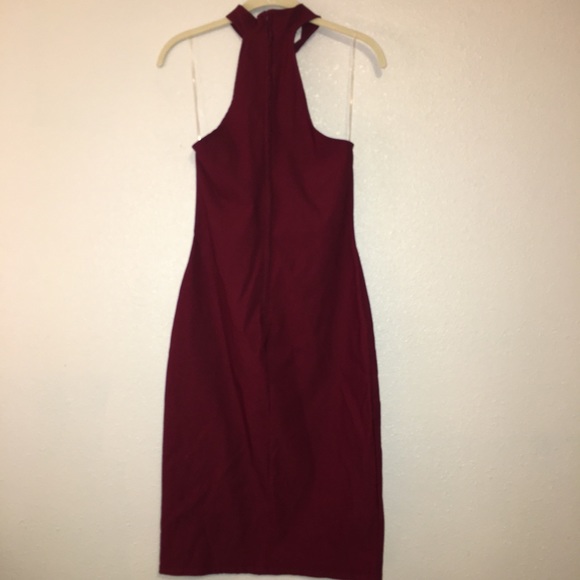 NWT - red fitted dress with attached collar - Picture 5 of 6